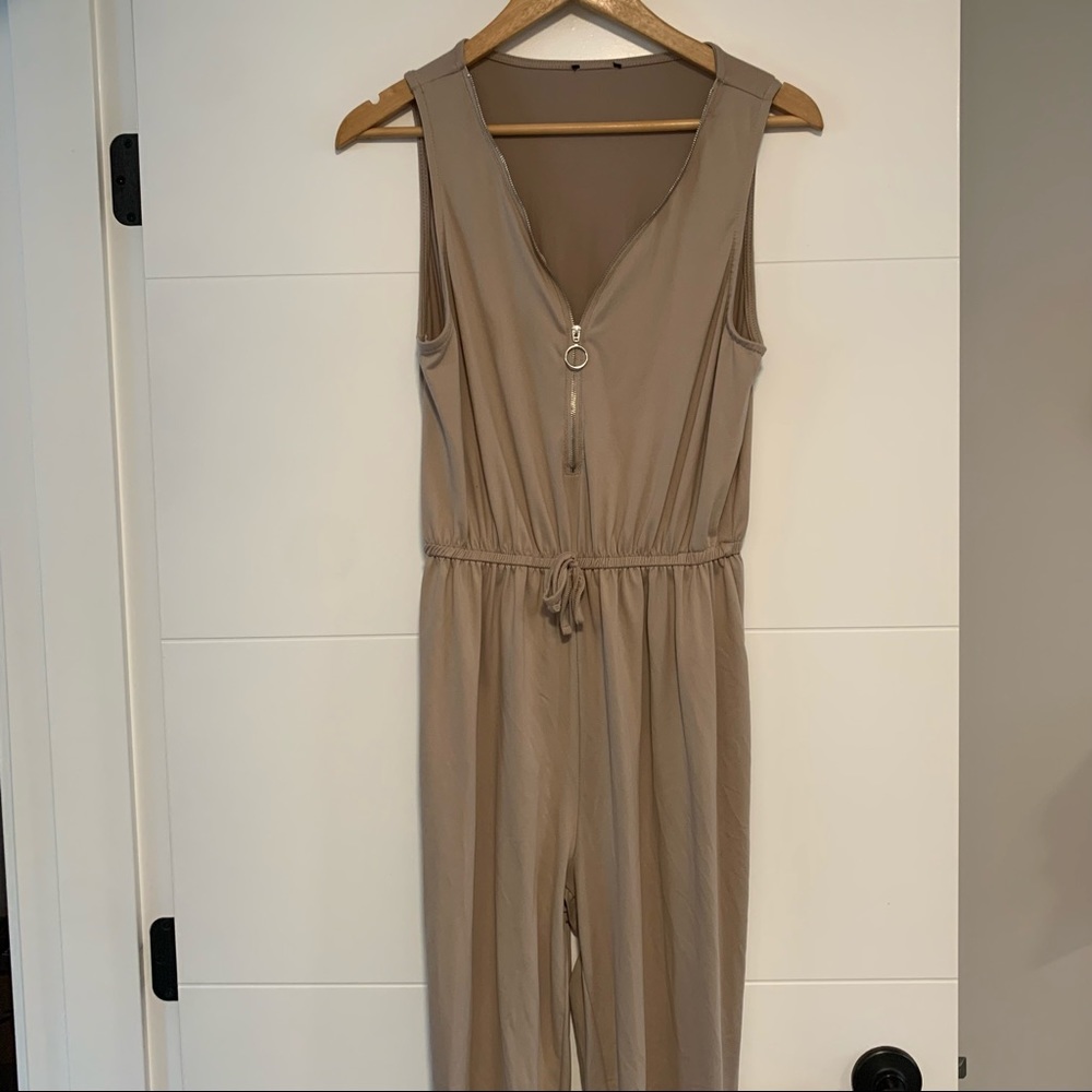 Tan/Beige Romper Jumpsuit